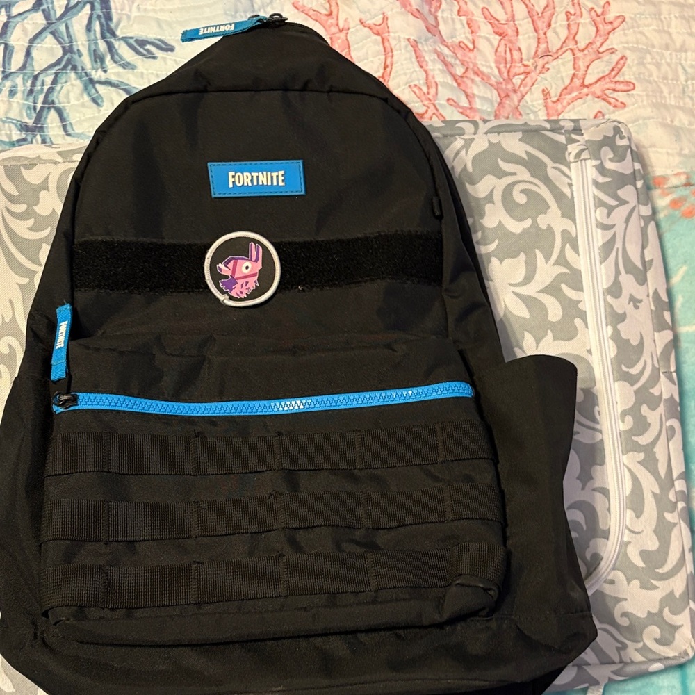 Fortnite Black and Blue Kids Backpack